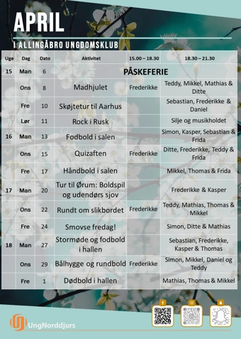 Allingåbro ungdomsklub 2025/2026 - Klik for at tilmelde dig