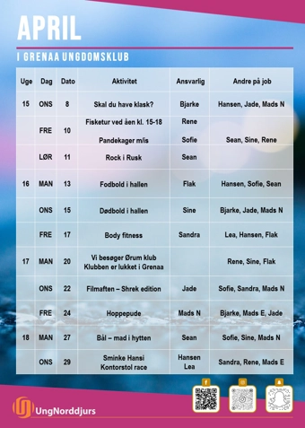Grenaa Ungdomsklub 2025/2026 - Klik for at tilmelde dig