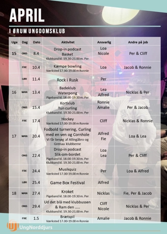 Ørum Ungdomsklub 2025/2026 - Klik for at tilmelde dig