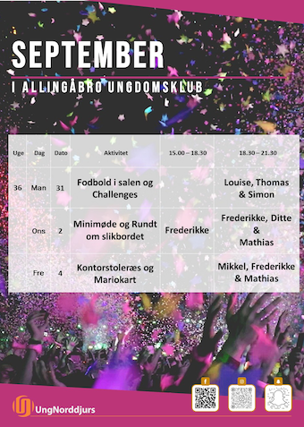 Allingåbro ungdomsklub 2025/2026 - Klik for at tilmelde dig