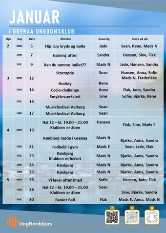 Grenaa Ungdomsklub 2025/2026 - Klik for at tilmelde dig