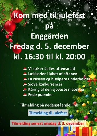 Enggården Julefest - Klik for at tilmelde dig