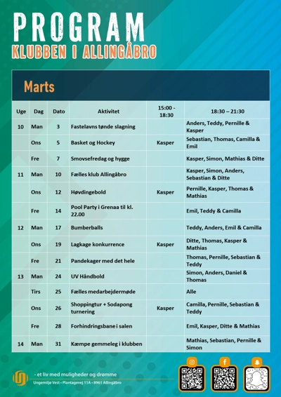 Plakat Klubkalender Allingåbro