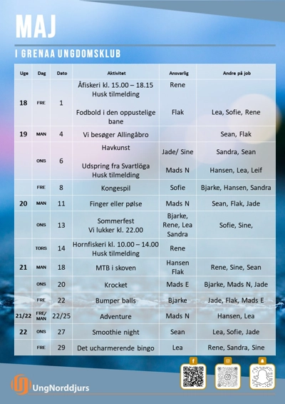 Klubkalender plakat