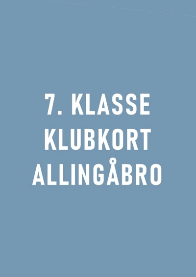 Klubkort 7. klasse Allingåbro