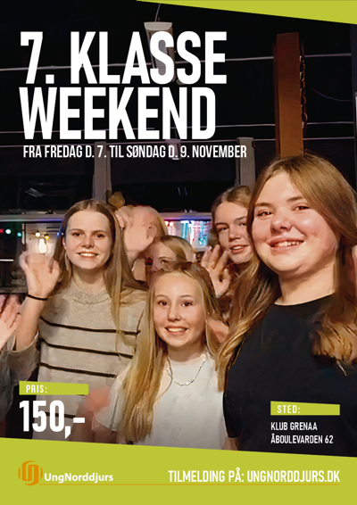 7. klasse weekend plakat