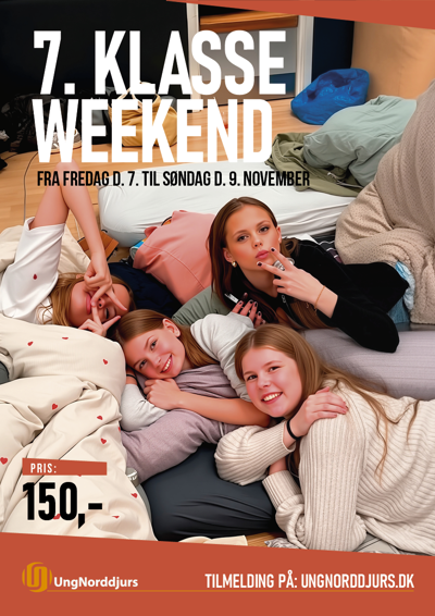Plakat 7. klasse weekend Allingåbro