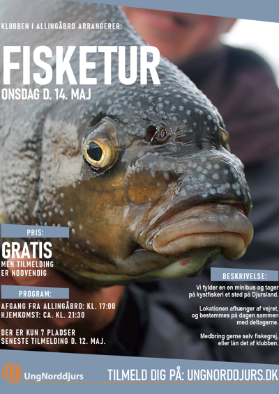 Plakat til fisketur med Allingåbro klub