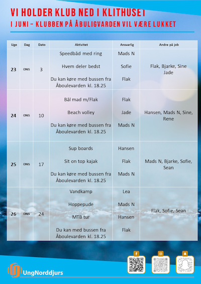 Klubkalender foto