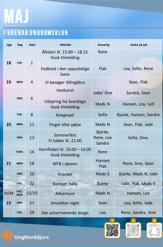 Klubkalender plakat