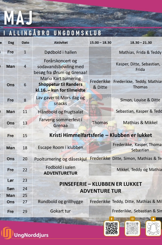 Klubkalender plakat