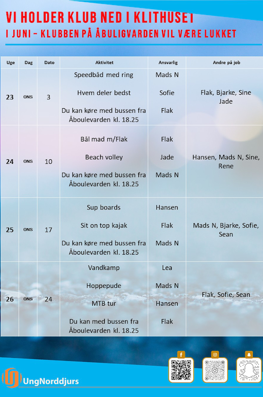 Klubkalender foto