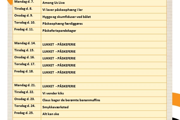 Enggården kalender april 2025